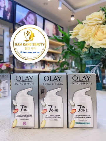 Kem Dưỡng Olay 7In1 Bản UK Ban Ngày và Ban Đêm sáng da chống lão hóa 50ml