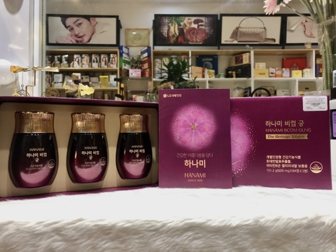 Viên uống đẹp da chống lão hóa, cân bằng nội tiết Hanami Bcom Gung The Blossom Edition