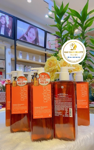 Dầu gội xả cho mọi loại tóc bị khô và hư tổn rụng nhiều MISE EN SCENE Perfect Serum 680ml*2
