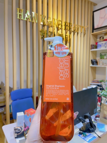 Dầu gội xả cho mọi loại tóc bị khô và hư tổn rụng nhiều MISE EN SCENE Perfect Serum 680ml*2