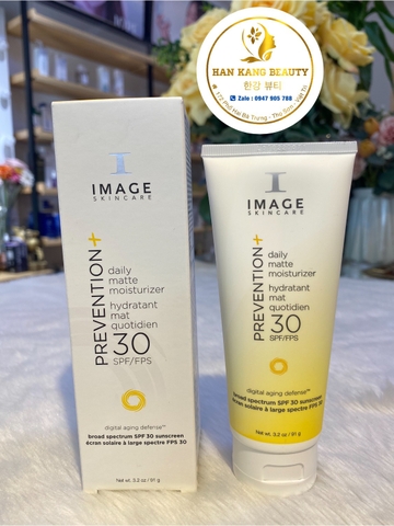 Kem chống nắng phổ rộng cho da nhạy cảm, treatment Image Prevention SPF 30 Daily Matte Moisturizer