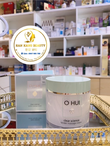 Kem massage tăng độ đàn hồi sáng da thu nhỏ lỗ chân lông Ohui Clear Science Tender Massage Cream
