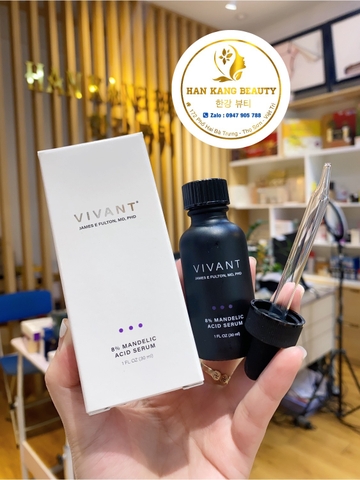 Serum điều trị mụn, lão hóa, sắc tố không đều Vivant Skincare 8% Mandelic Acid 3-In-1 Serum 30ml (R)