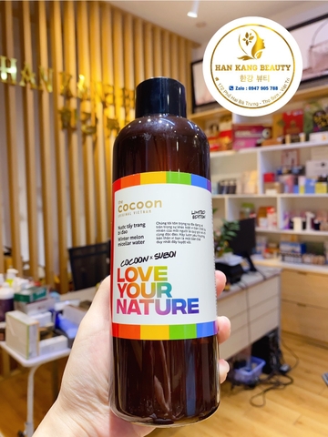 Nước tẩy trang bí đao Love Your Nature Cocoon tẩy sạch makeup giảm dầu 500ml (có VAT)