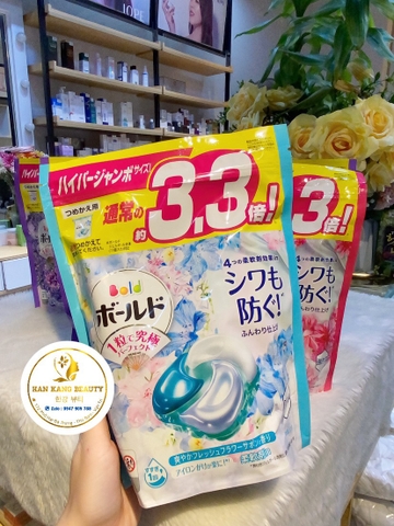 Viên giặt xả BOLD 4in1 Nhật Bản hương nước hoa (túi 36 viên)