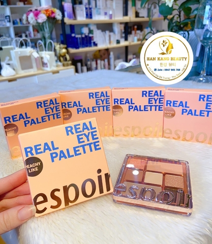 Bảng Phấn Mắt Espoir Real Eye Palette ( tông màu hồng đào ấm áp )