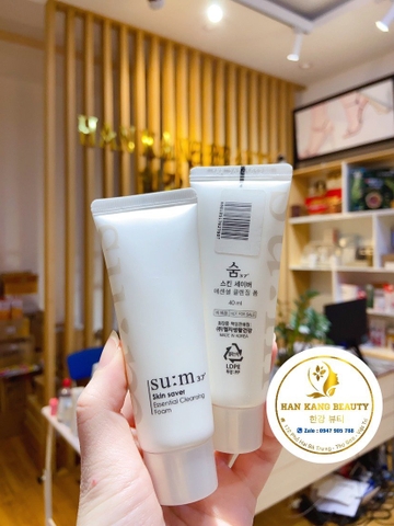 Sữa rửa mặt sạch da dịu nhẹ Su:m37 Skin Saver Essential Cleansing Foam 40ml