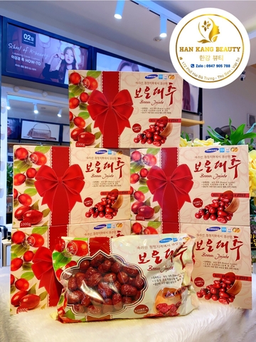 Táo Đỏ Sấy Khô Samsung Boeun Jujube Hàn Quốc Hộp Nơ 1kg