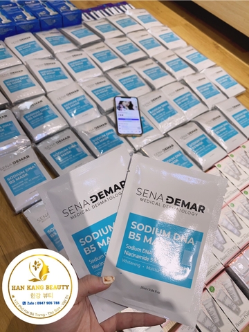 Mặt Nạ phục hồi, cấp ẩm,  tế bào gốc Sena Demar Sodium DNA B5 Mask Hàn Quốc 25ml (có VAT)