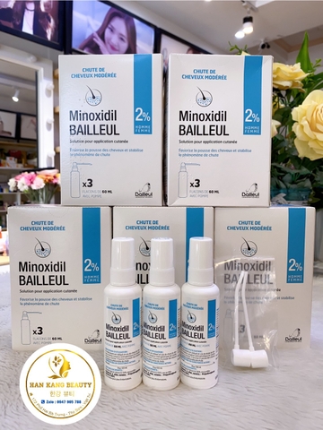 Xịt mọc tóc, ngừa rụng tóc Minoxidil 2% Bailleul 60ml