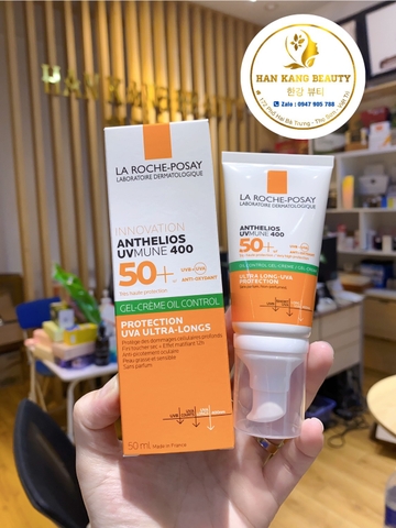 Kem Chống Nắng phổ rộng cho da dầu La Roche Posay Anthelios 50+ Gel-Creme oil Control (mẫu mới 2024)