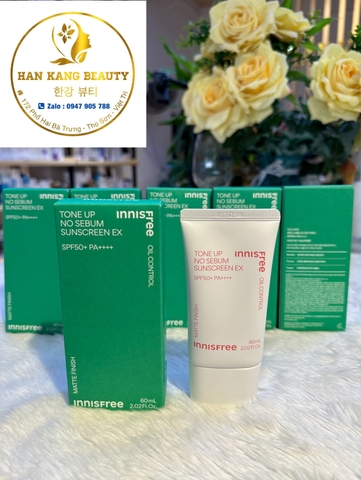 Kem chống nắng Innisfree Tone up No Sebum Sunscreen SPF50 +PA+++ New