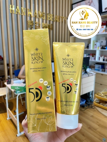 Kem Dưỡng Trắng Bật Tone & Chống Nắng Toàn Thân Whit2 Sk1n R2N2W Whitening Body Lotion SPF50+ PA++++