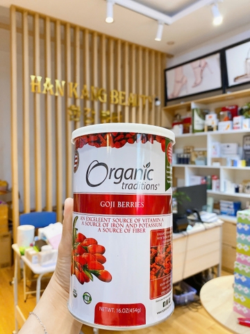 Kỷ tử hữu cơ sấy khô Organic Traditions Mỹ hộp 454gr