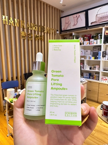 Tinh Chất Cà Chua Xanh Hỗ Trợ Thu Nhỏ Lỗ Chân Lông Sungboon Editor Green Tomato Pore Lifting Ampoule+ 40ml