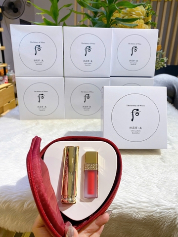 Set son dưỡng môi và chống nắng Whoo Glow Lip Balm ( Tặng kèm son +Ví đỏ )