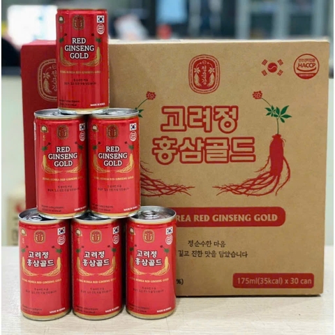 Nước uống hồng sâm lon phục hồi thể lực, sức khoẻ hàn quốc, thùng 30 lon x 175ml (có VAT)