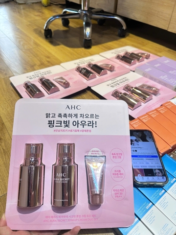 Kem dưỡng cao cấp AHC Aura Secret Toneup Cream SPF 30, PA++ ( Căng bóng, ngừa lão hóa, trẻ hóa, không gây nhờn dính )