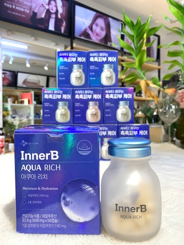 Viên cấp nước tăng hàm lượng trắng da và có chống nắng nội địa Innerb Aqua Rich Doubleup - 56 viên