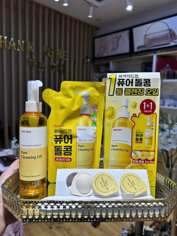 Sét Dầu Tẩy Trang làm sạch sâu Manyo Pure Cleansing Oil 200ml+200ml+6ml