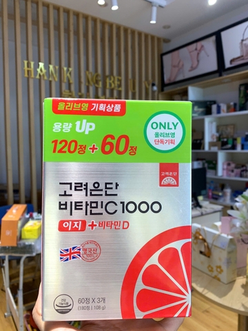 Viên Uống Vitamin C 1000mg Eundan Hàn Quốc Hỗ Trợ Trắng Da (Hộp 120 Viên)