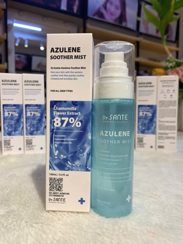 Xịt Khoáng Tế Bào Gốc Làm Dịu Phục Hồi Siêu Căng Bóng Sante - Azulene Soother Mist