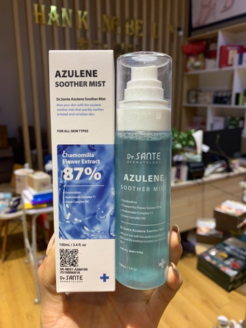 Xịt Khoáng Tế Bào Gốc Làm Dịu Phục Hồi Siêu Căng Bóng Sante - Azulene Soother Mist