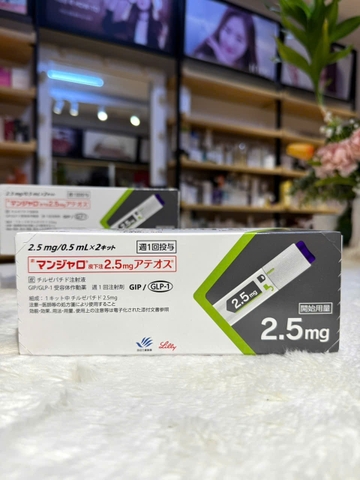 Bút Giảm Cân Mounjaro GLP-1 Tirzepatide 2.5mg/0.5ml, chính hãng Eli Lilly Nhật Bản (HỘP 2 BÚT)