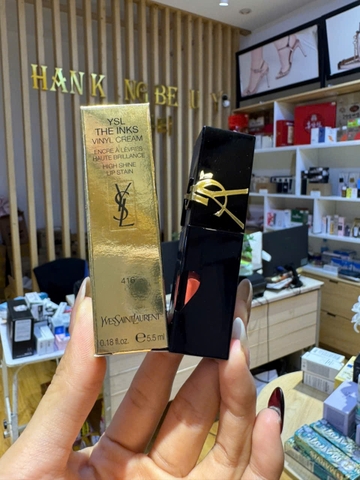 Son Kem Yves Saint Laurent Y.S.L The Inks Vinyl Cream màu 416 Chili Provocation – Màu Đỏ Đất