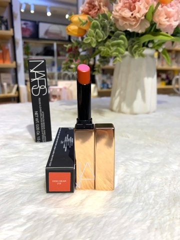 Son dưỡng có màu Nars AfterGlow Sensual Shine Lipstick màu 218 High Gear - cam ánh đỏ