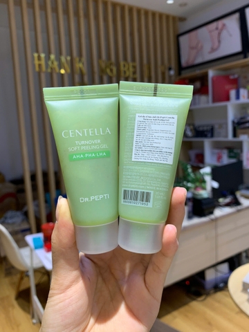 Tẩy Tế Bào Chết Chiết Xuất Rau Má Dr.Pepti Centella Turnover Soft Peeling Gel 30ml (có VAT)