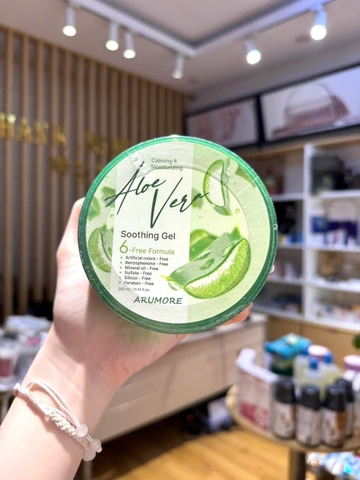 Gel Dưỡng Ẩm Chiết Xuất Lô Hội Arumore Calming And Moisturizing Aloe Vera Purity 99% Soothing Gel