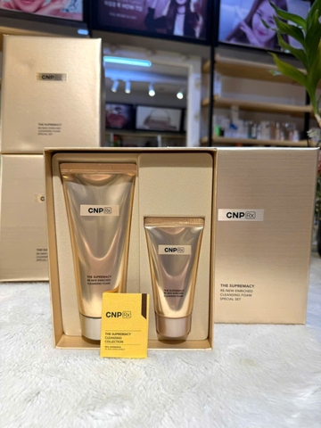 Set Sữa Rửa Mặt Dưỡng Sáng Da, Phù Hợp Mọi Loại Da Tái Sinh Cao Cấp CNP Rx The Supremacy 200ml + 60ml