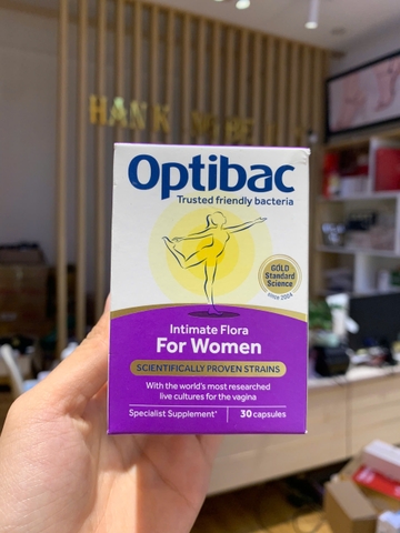 Men Vi Sinh Lợi Khuẩn Dành Cho Phụ Nữ Optibac Intimate Flora For Women nội địa UK (Hàng công ty)