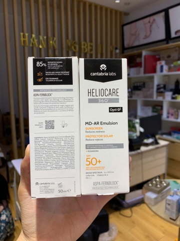 Kem chống nắng dạng sữa, nâng tone giảm kích ứng, đỏ da Heliocare 360º MD-AR Emulsion SPF 50+ PA++++