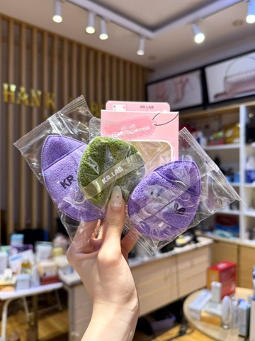 Bông Rửa Mặt Bọt Biển Giúp Làm Sạch Sâu Amortals Set 3 Mút