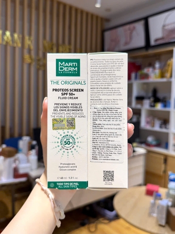 Kem Chống Nắng Phổ Rộng Ngừa Lão Hóa, Phòng Chống Nám- MartiDerm The Originals Proteos Screen SPF50+ Fluid Cream