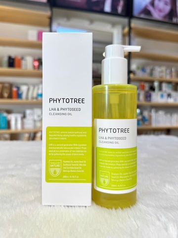 Dầu tẩy trang làm sạch mụn cám, mụn đầu đen cân bằng pH Phytotree LHA & PHYTOSEED Cleansing Oil  200ml