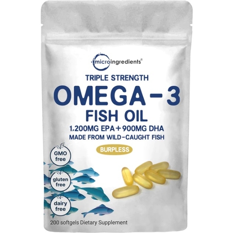 Micro Ingredients Triple Strength Omega 3 Fish Oil (200 Viên)