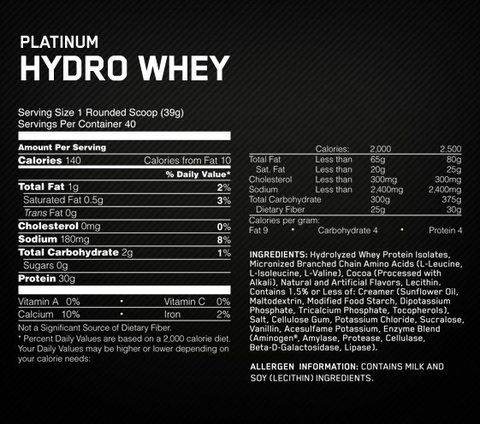 Platinum Hydro Whey (1.75Kg)