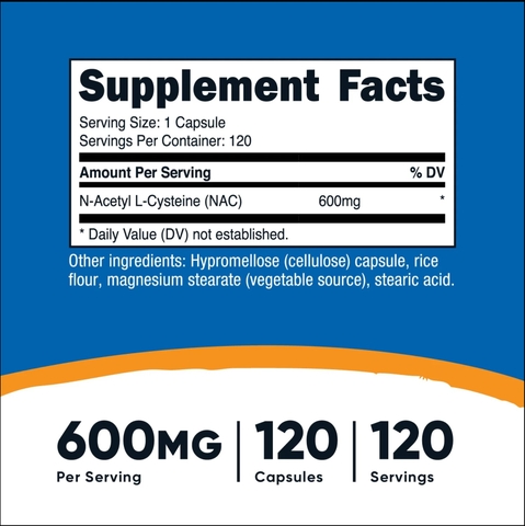 Nutricost NAC 600mg (120 Viên)