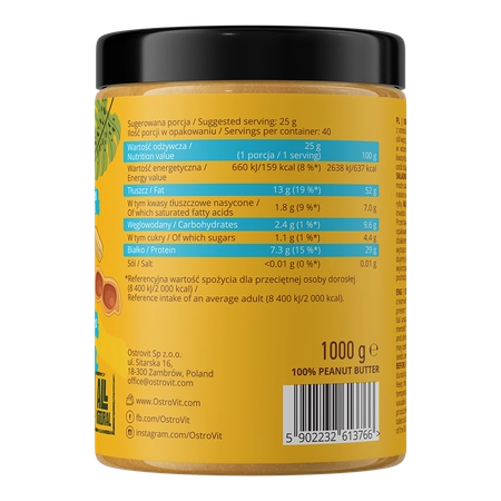 Ostrovit Peanut Butter 100% (1kg)