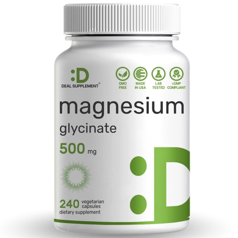 Deal Supplement Magnesium Glycinate 500mg (240 Viên Veggie)