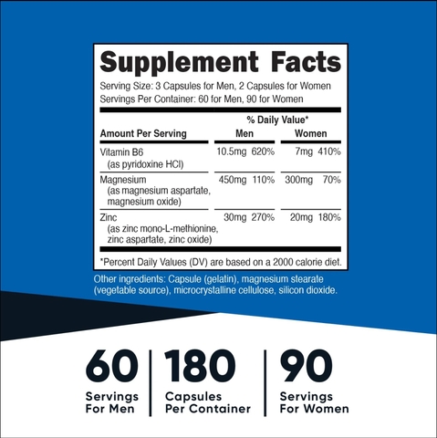 Nutricost ZMA 490mg (180 Viên)