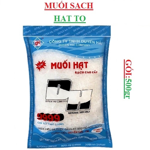 Muối sạch hạt to Duyến Hải gói 0.5kg