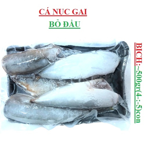 Cá nục gai bỏ đầu TPfood khay 500gr +/-30gr (khoảng 4-:-5 con) ( Tỉ lệ mạ băng 25%)