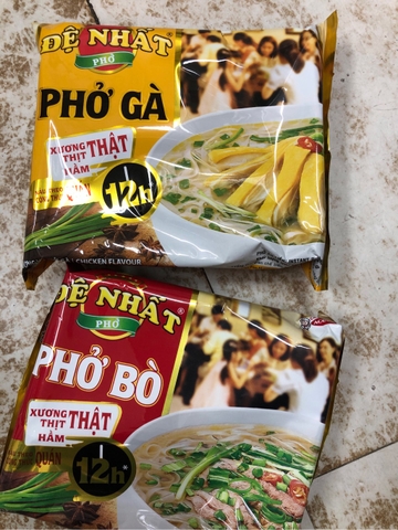 Phở ăn liền Đệ Nhất 65g vị bò, gà, nghêu