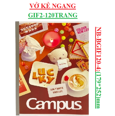 Vở kẻ ngang 120 trang GIF2 campus NB-BGiF120-4