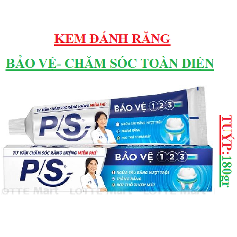 Kem đánh răng p/s bảo vệ 123 tuýp (160-:-190)gr