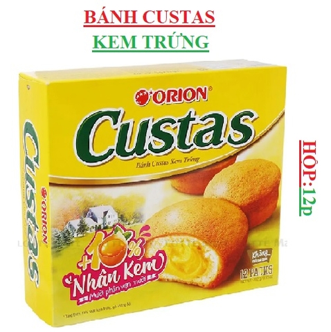 Bánh bông lan Custas Orion hộp 12P